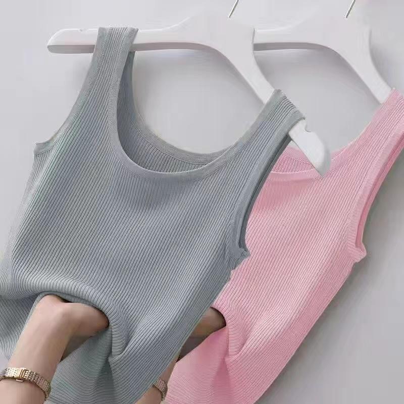 Vest Women Slim Outer Wear Inner Layering Bottomed Sleeveless Shirt Thin
