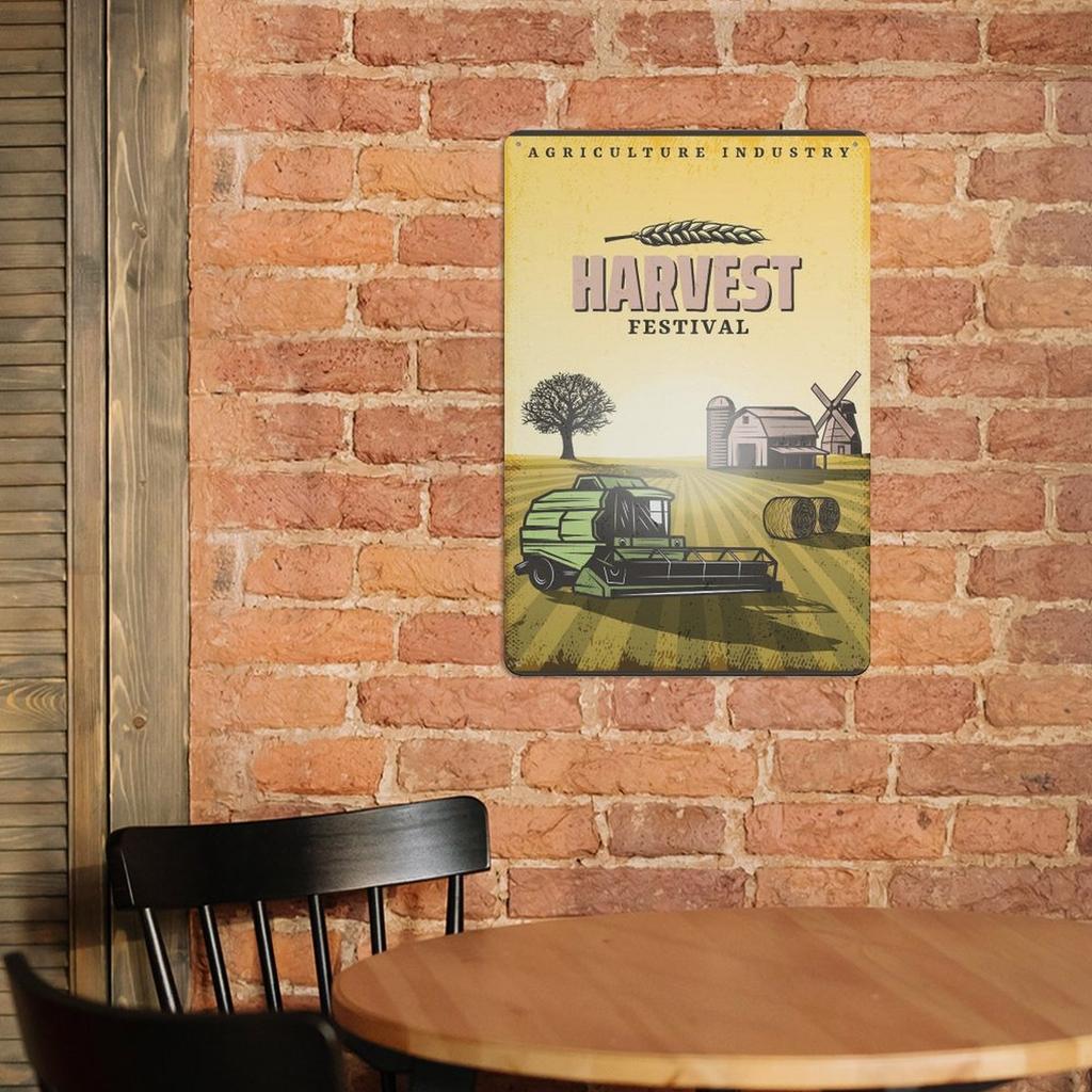 1 Pack Retro Tin Wall Décor Sign with Rusty Aged Texture for Stylish Home Accents, Choose 20x30cm or 30x40cm Fit