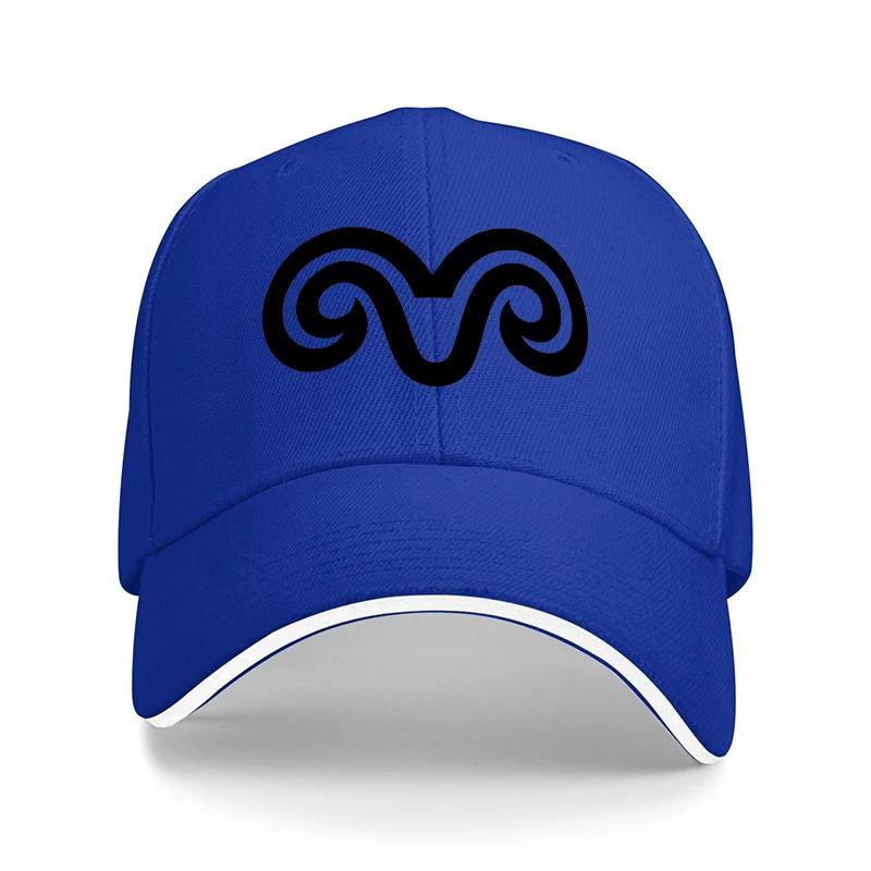 Black Baseball Cap with Abstract Wave Design Logo Fashionable Streetwear Accessory for Men and Women Casual Outdoor Wear Style