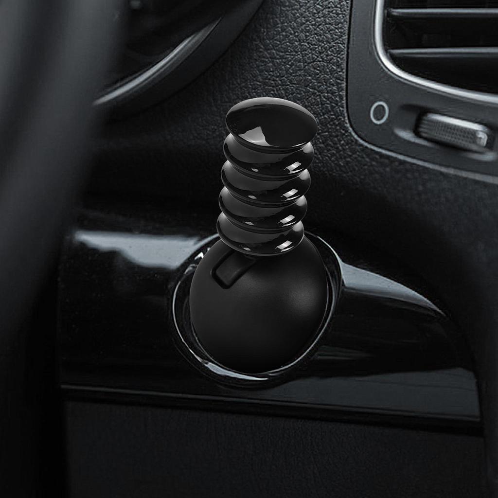 Car Start Button Cover No Drill Spiral Lever Metal Ergonomic Gadget One Key Starter Button Sticker Modification