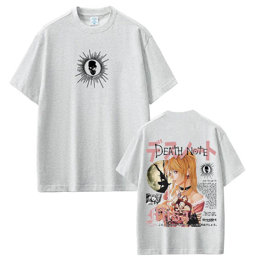 Japonské Anime Death Note Misa Trička Pánská Dámská Vysoce Kvalitní Bavlněné Tričko Módní Hip Hop Krátký Rukáv Trička Streetwear