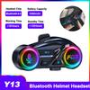 Y13 Motorcycle Bluetooth Helmet Headset Wireless Motorbike Hands-free Call Speaker Kit Waterproof Earphone with Ambient Light