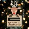 Wooden Christmas Money Holder Ornament Cash Gift Card Holder Hanging Decor Xmas Tree Pendant 2027 New Year Home Decor
