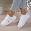 Women's Casual Sports Shoes - Lace Up Low Cut Design, Comfortable Fabric Lining, Suitable for All Seasons, Women's Sports Shoes