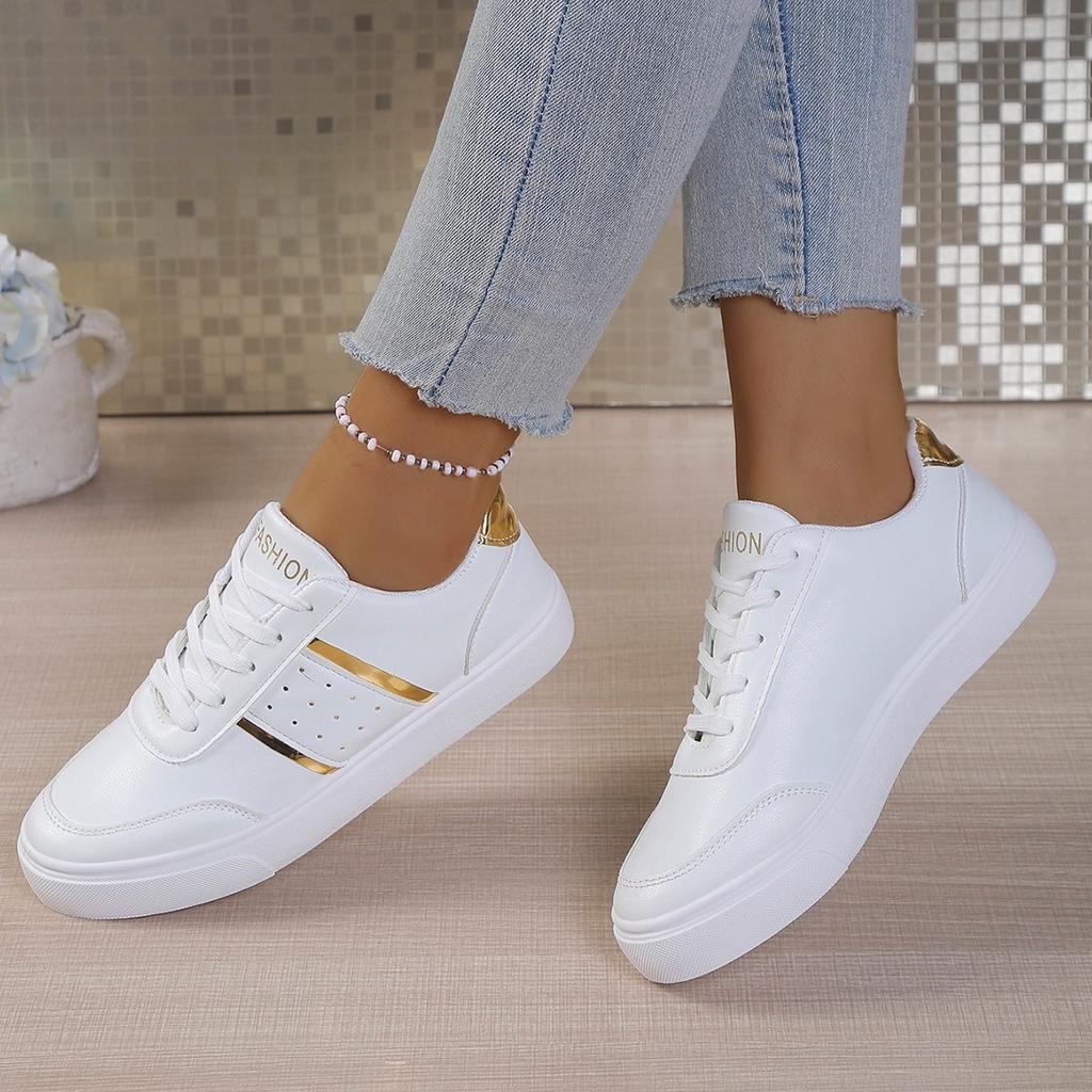 Women's Casual Sports Shoes - Lace Up Low Cut Design, Comfortable Fabric Lining, Suitable for All Seasons, Women's Sports Shoes