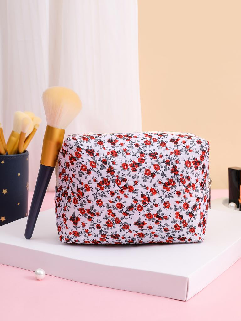 Women Makeup Organizer Female Toiletry Kit Bag Make Up Case Storage Pouch Lady Flower Cosmetic Brush Organizer Bag for Travel