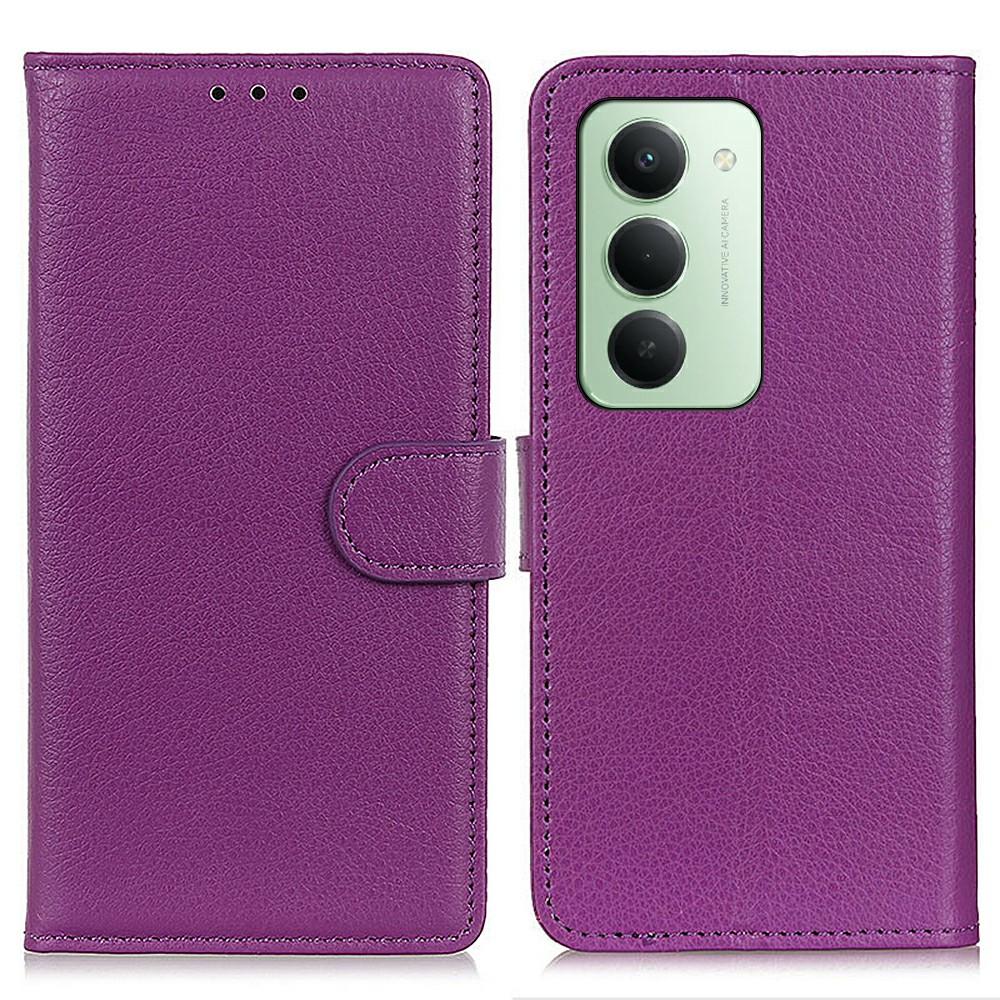 For Xiaomi Redmi 15 5G (Global) (169mm) Wallet Case PU Leather Phone Cover Litchi Texture