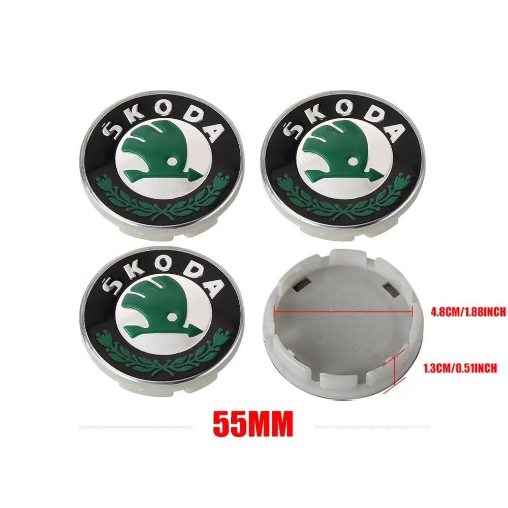 

Car Sticker 2025 New 4PCS 56mm 60mm Car Styling Wheel Center Hub Caps Rim Cover Badge Emblem Sticker For Skoda Rapid Octavia RS 4PCS-For Skoda