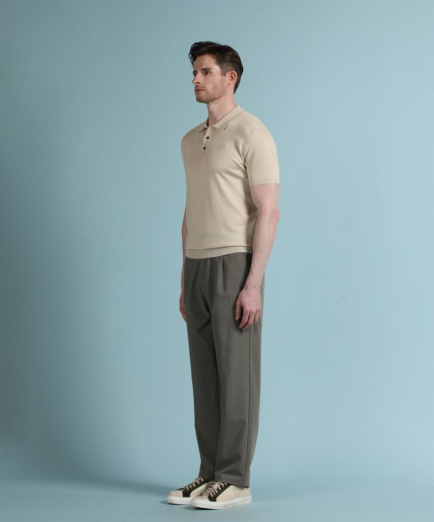 PANICALE Beige Viscose Blend Polo Knit (Type B)