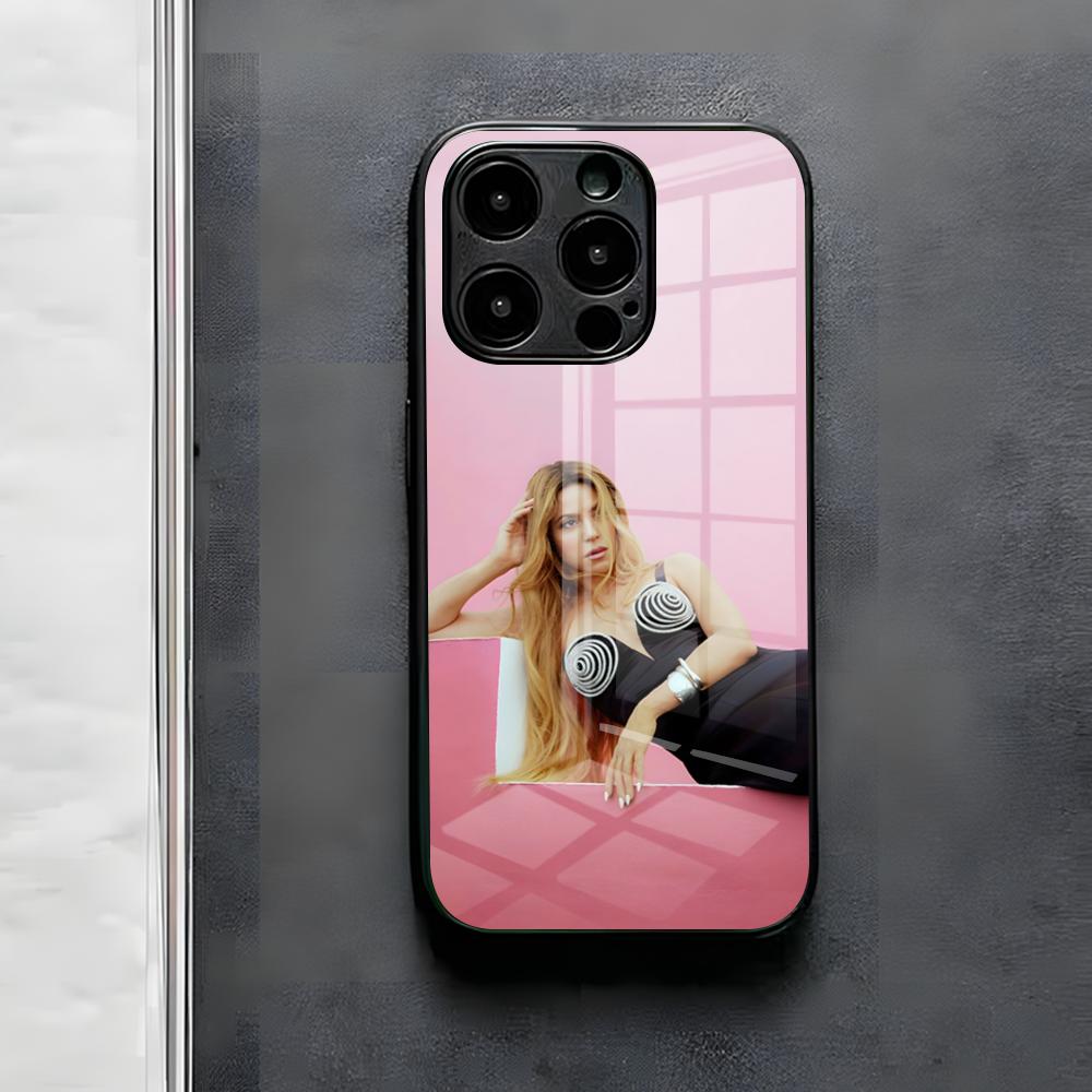 

Singer Famous S-Shakira Phone Case For IPhone 17 Air 16 E Pro Max 15 14 13 Mini 12 Pro 11 Max Plus Black Glass Cover iPhone 15 Pro