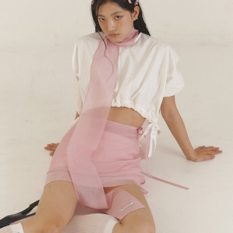 LOVE ME MONSTER Love Sheer Long Scarf_PK