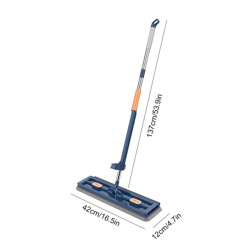42cm Large Flat Mop 360 Rotating Dust Dry Wet Mop Long Handle Wall Cleaner Mop with 6pcs Rag For Cleaning Floors Home Tools