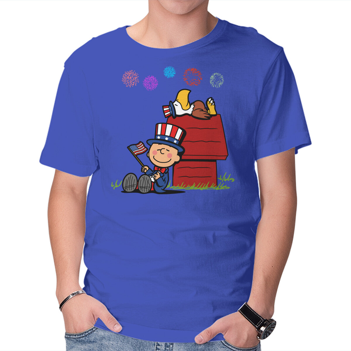 Unisex Crew Neck T-Shirt Patriotic Nuts Graphic Short Sleeve Casual Tee XL