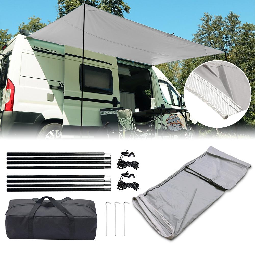 RV Camping Sunshade Awning With Keder Piping Attachment 3x2.4m Canopy Sun Sail Accessories For Caravan Motorhome Camper