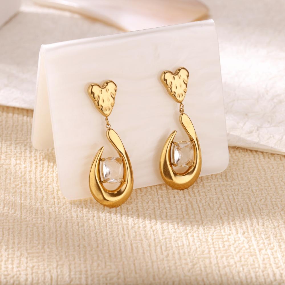Stainless Steel Clover Snake Earrings Dainty Golden Imitation Pearl Anti Fading Earring Women Wedding Jewelry Accessories Gifts