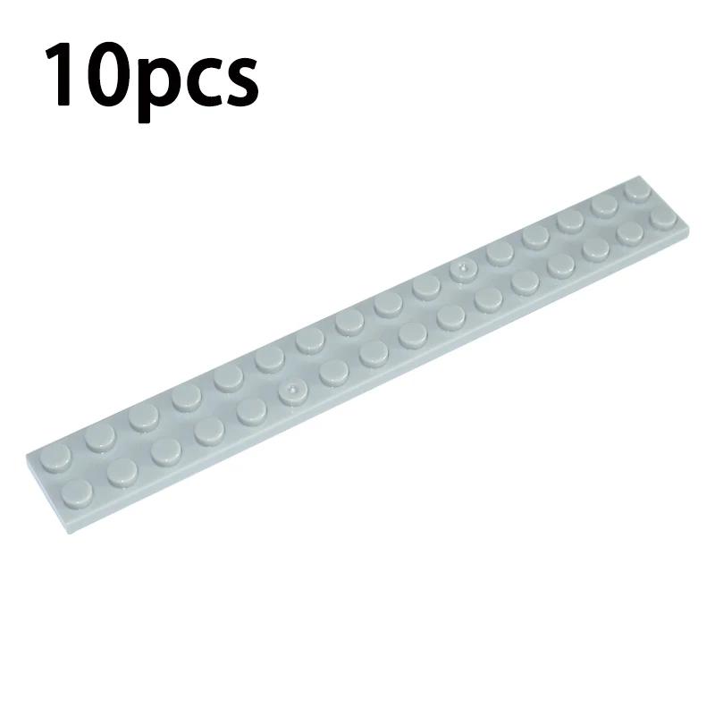 10PCS Size 2x16 Dot Plate MOC Assemble Particles DIY Building Blocks 2*16 Figures Bricks Educational Creative Toy for Kid 4282