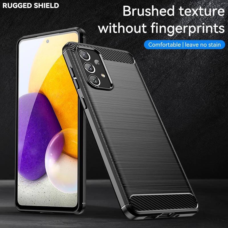 For Samsung Galaxy A73 5G Case Silicon Carbon Fiber Back Cover For Samsung A73 A53 A33 A52 A32 A22 A12 Case For Samsung A73 Case