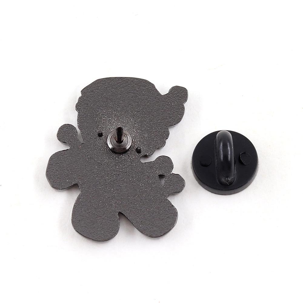 Mysterious Stitched Cotton Doll Enamel Pin - Creepy Nail Puppet Brooch Decoration