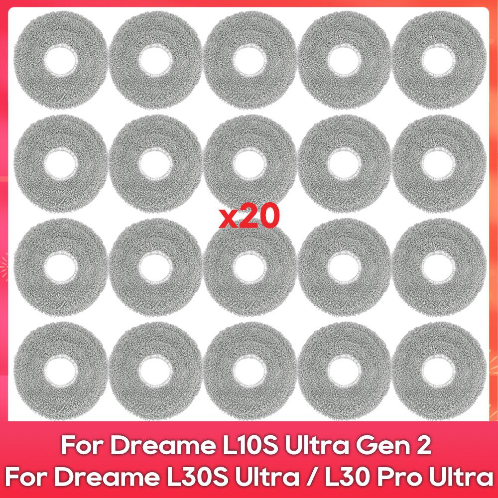Compatible For ( Dreame L10S Ultra Gen 2, L30S Ultra, L30 Pro Ultra ) Parts Accessories Main Side Brush Filter Mop Rag Dust Bag