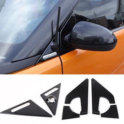 For Benz Smart 451 Fortwo 2009-2015 ABS Car Rearview Mirror Triangle Trim Panel A-pillar Antenna Decorative Sticker Accessories