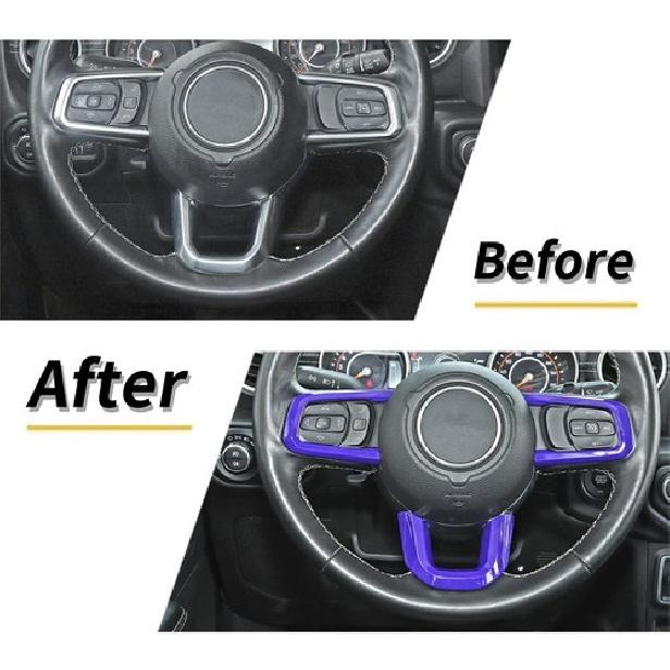 Steering Wheel Trim Cover Inner Decoration Accessories for Jeep Wrangler JL JLU