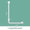 Anti-Slip L-Shaped Bathroom Handrail for Elderly and Disabled - Toilet Safety Handle
