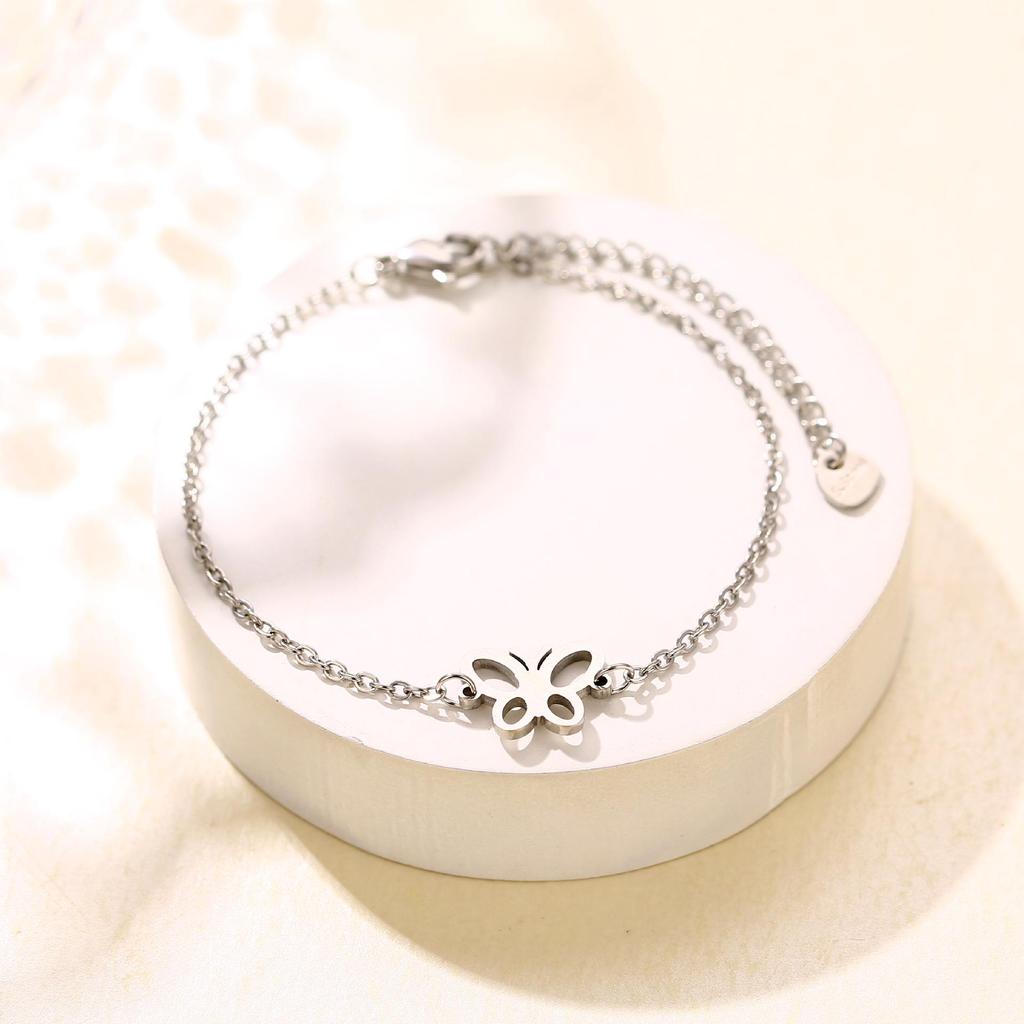 Stainless Steel Animal Fruit Bracelet - Kitten, Puppy, Strawberry Design