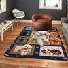 Poodle Portrait Compilation Pattern Rug Floor Mat for Living Room or Bedroom Soft and Comfortable Carpet a Gift for Birthday and Holiday.