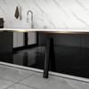 High Gloss White Self-Adhesive Cabinet Stickers - Heat Resistant, Oil-Proof for Kitchen & Dining Surface Renovation.