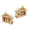Christmas Wood LED Lighting House with Desk Ornament Providing Gentle LED Light For Home Environment