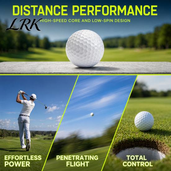 Palline da Golf per Tutti i Livelli 1/6/12 Pezzi Palla da Pratica a Lunga Distanza, Allenamento Swing Putting Palla Indoor Outdoor Doppio Strato per Campo Pratica Basso Spin