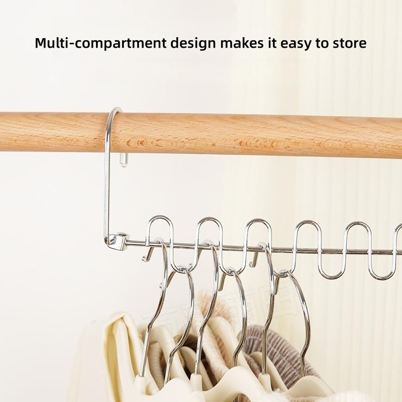 12-Hook Clothes Hangers with Rotatable Hooks Double Sided Durable Metal Hanger for Clothes Closet Laundry Room Space Saving Storage Organization