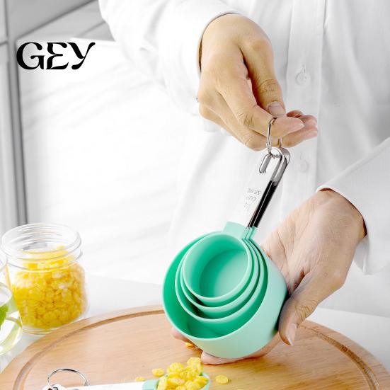 Kitchen Measurement Set 10Pcs Measuring Cups And Spoons Set, Stainless Steel for Dry Liquid Ingredients, Nesting Baking Tools, Gadgets Wet Ingredient