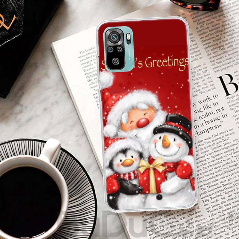 

С Рождеством Мультяшный Милый Снежный Чехол Для Xiaomi Redmi Note 14 13 12S 12 11 Pro Plus Чехол Для Телефона 11S 10S 10 11E 11T 14Pro 13Pro Redmi Note 12 4G