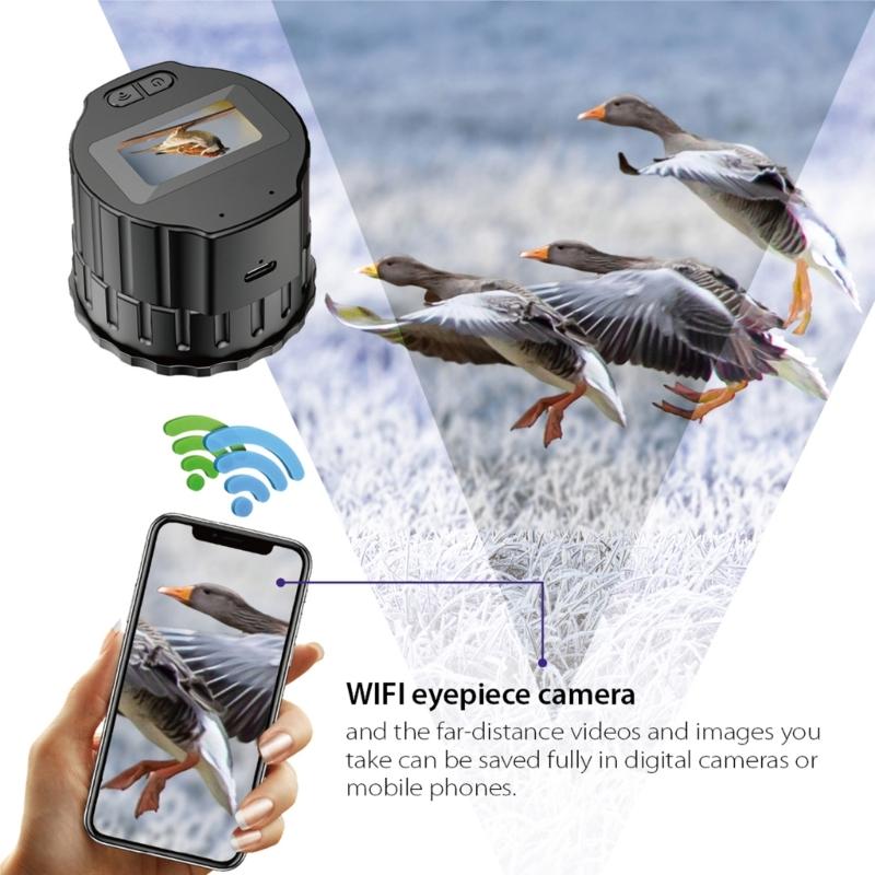 Digital Eyepiece Camera Portables Wifi Electronic Eyepiece Telescope Camera for Travel Hiking Camping