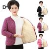 Mid-aged Women Jacket Plush Size Thickened Fleece V Neck Single-breasted Slim Fit Long Sleeves Warm Pockets Mother Bottoming Coat