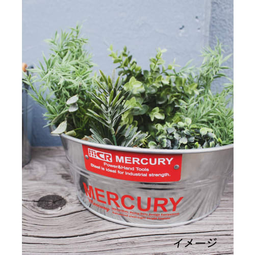 Keystone Mercury Tin Tub Bucket, 29.5 X 29.5 X 12cm, Galvanized White, ME047236