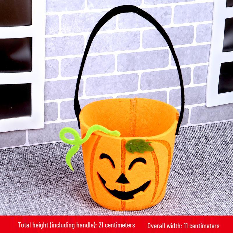 Halloween Pumpkin Trick-or-Treat Children's Handbag - Handmade Small Gift Material Pack