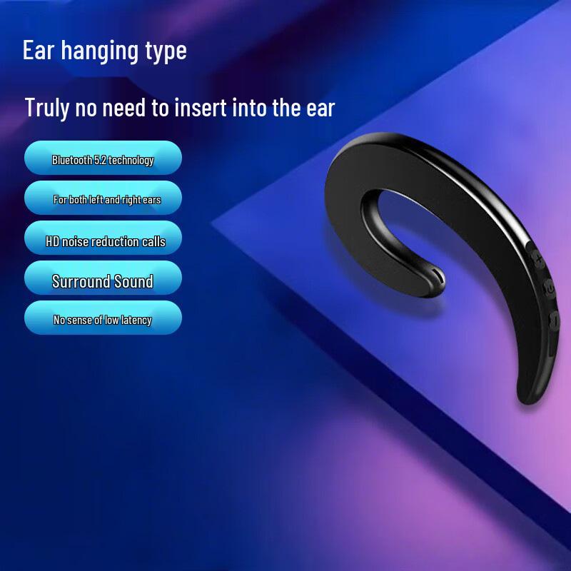 Y12 Bluetooth Ear-Hook Earbuds: High-Quality Sound, Comfortable Fit for Driving, Sports, and Running, Not In-Ear.