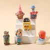 6 Stück/Set Spongebob Schwammkopf Anime Figuren Spielzeug Suche nach Schwammkopf Peripherie Beflockt Sammlerstück Modell Puppe Fans Geschenk