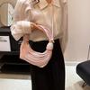 Rope Knotted INS Shoulder Bag Half-Moon Bag Fashion Underarm Bag Handwoven Noodle Bag  Women