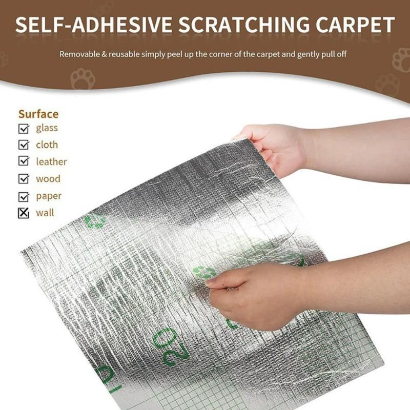 Cats Toys Cat Scratching Mat Large Trimmable Self-Adhesive Cat Scratching Carpet Sofa Protection Cats Scratch Board Cats Toys