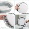 Foldable Square Hand Wash Basin Portable Basin Multifunctional Outdoor Travel Basin Space-Saving for Dishing Fruit Camping Laund