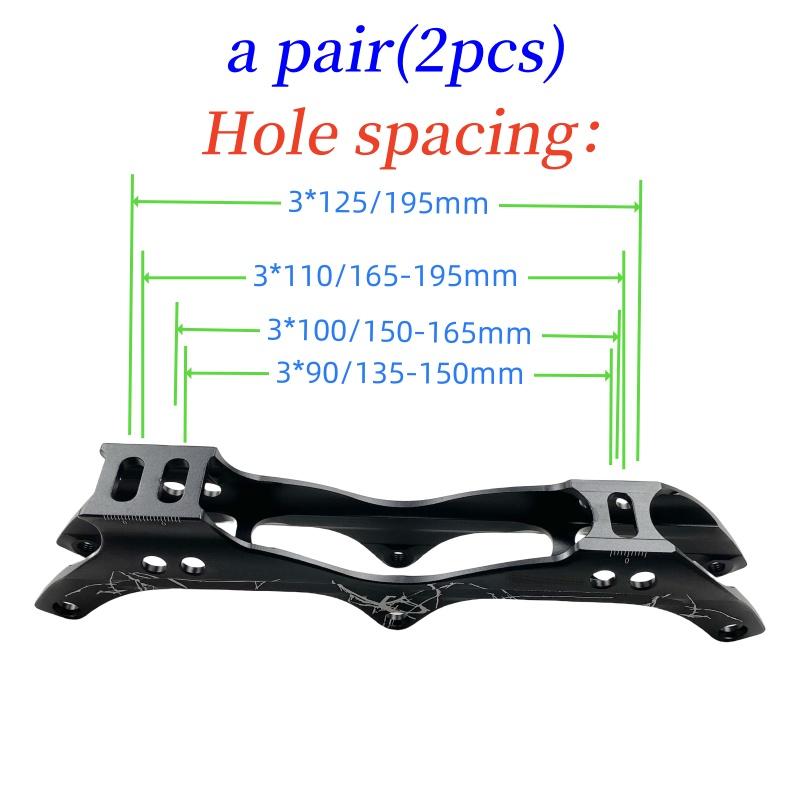 Vir Speed Frame Professional Speed Light Aluminium Alloy CNC Inline Skates Flashing Roller 3 Wheel Inline Skates