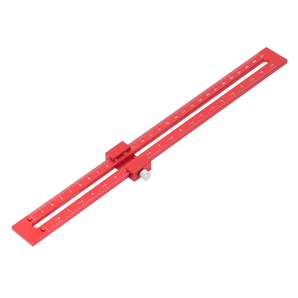 Holzbearbeitung Taschenlineal 300mm Aluminiumlegierung Verstellbarer Schiebeanschlag Markierungslineal