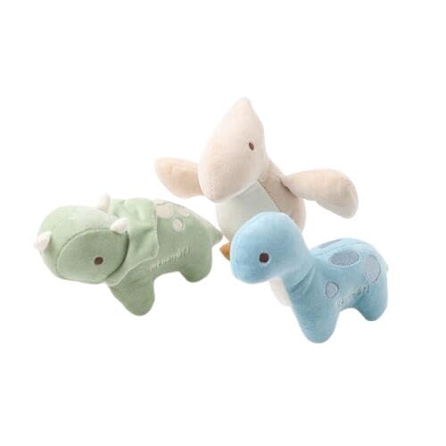

monchéri [Dinosaur Friends Toy Set] Dog Squeaky Toys and Chew Toys (Set of 3) Plush Toys with Sounds for Small Dogs
