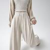 Women's Summer 2026 Ice Silk High-Waist Narrow-Legged Loose Pants