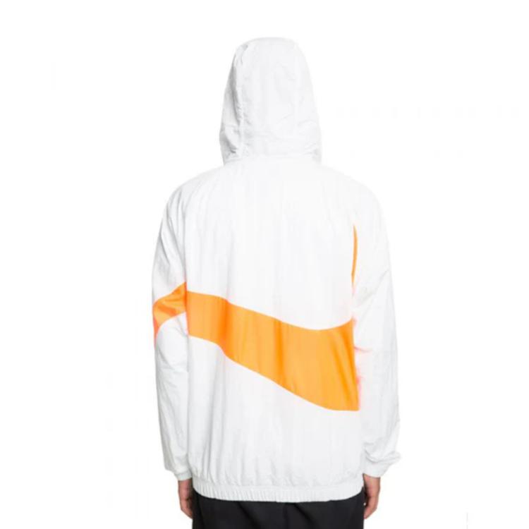 Nike Jackets Men's White Orange Stand Collar Moderate Other AJ1404-123