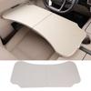 Temporary Car Work Tray with 2-Panel Tabletop for Reading and Item Placement Inside Parked Vehicle Cabin