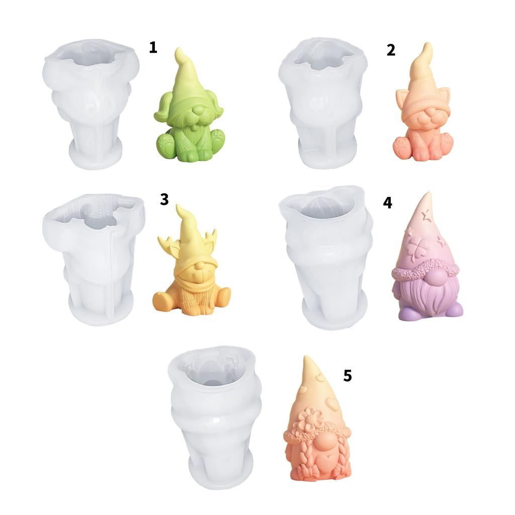 DIY Herz Stern Wichtel Silikonform Dsiplay Ornament Formen zum Basteln von Resin Gips und Duftkerzen Heimdeko